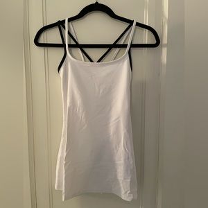 White tank with black accent size M